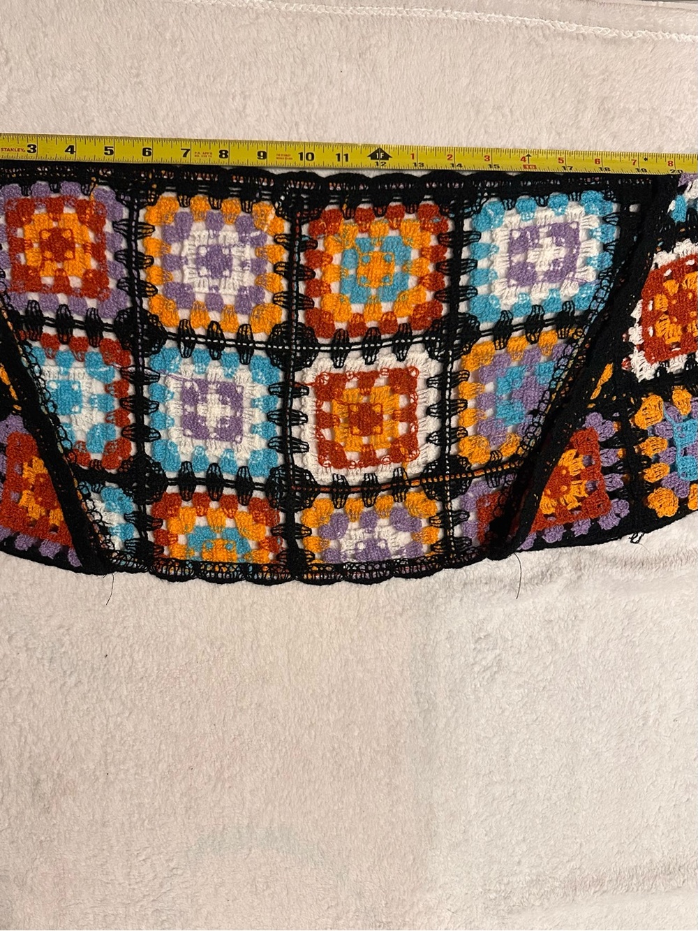 Crochet Square-Pattern Bolero Sweater - Multi-Color - Picture 5 of 11